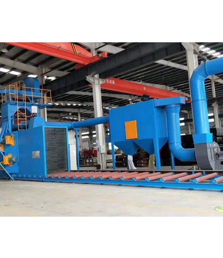 Continuous pass through roller conveyor type Shot blasting machine